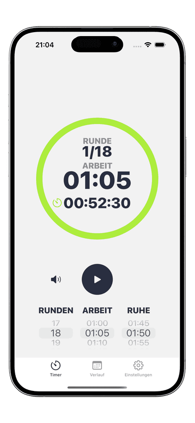 Timer für jedes Workout